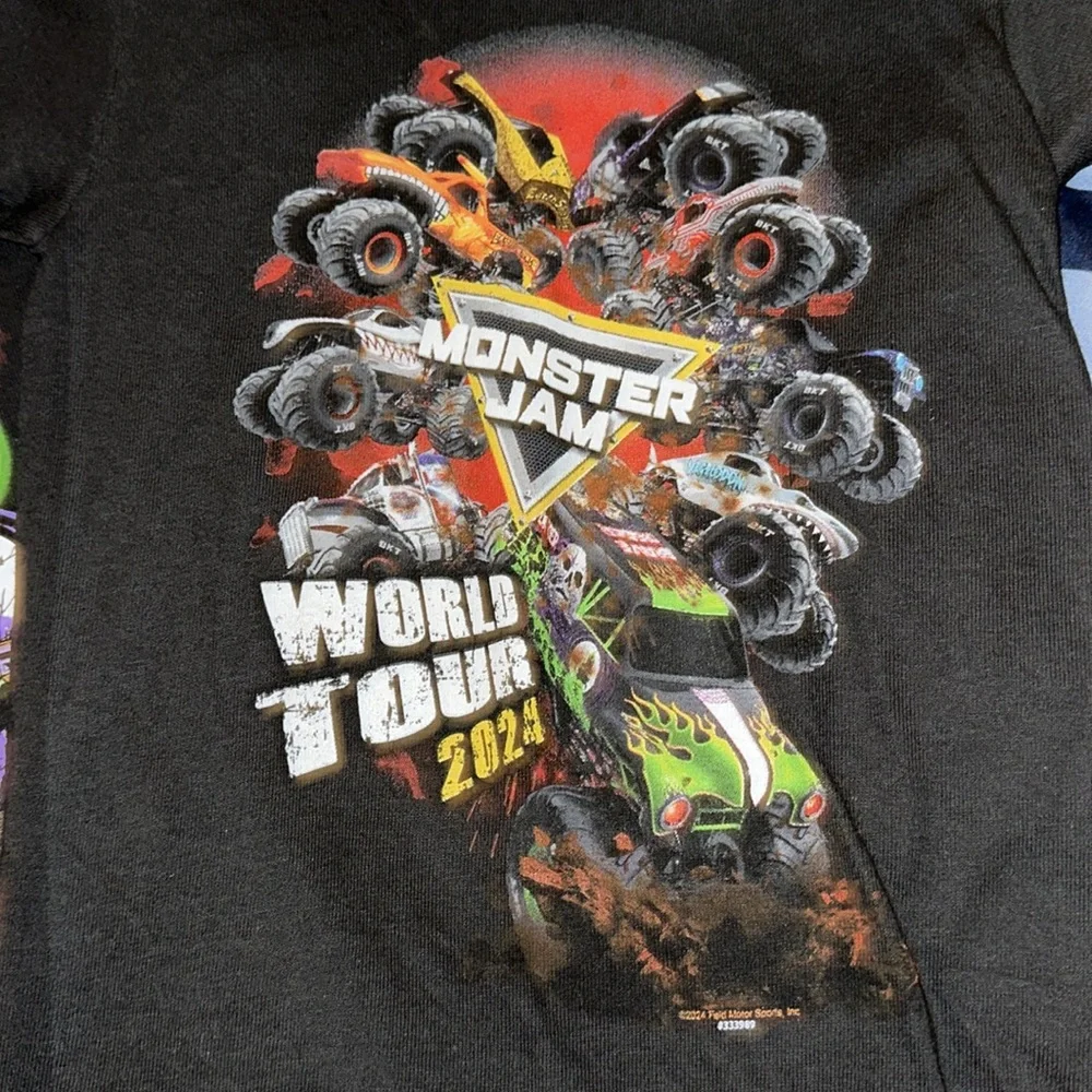 NWT Offical Monster Jam 2024 Tees (2) XS